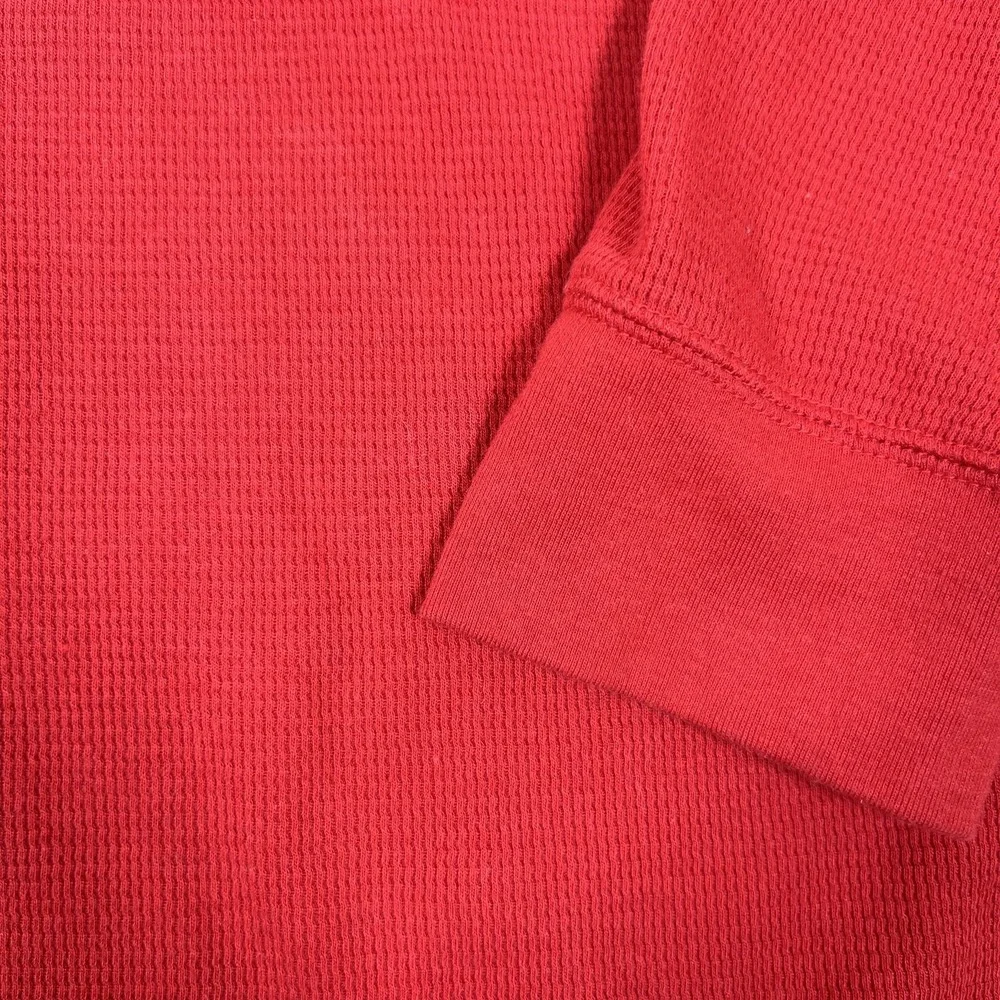 Polo Ralph Lauren Sleepwear Shirt Mens 2XL Red Waffle Knit Polo Bear‎ Rugby Top